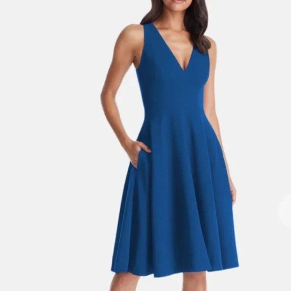 Dress The Population Catalina Graphite Blue Dress Size S With Pockets